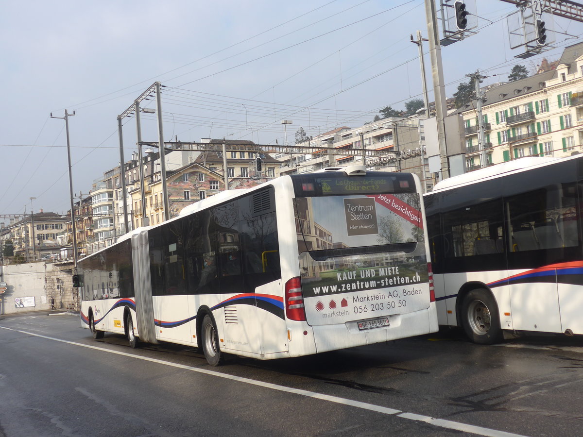 (224'000) - Wicki, Zufikon - NE 165'361 - Mercedes (ex AG 6092) am 7. M�rz 2021 beim Bahnhof Neuch�tel (Einsatz CarPostal)