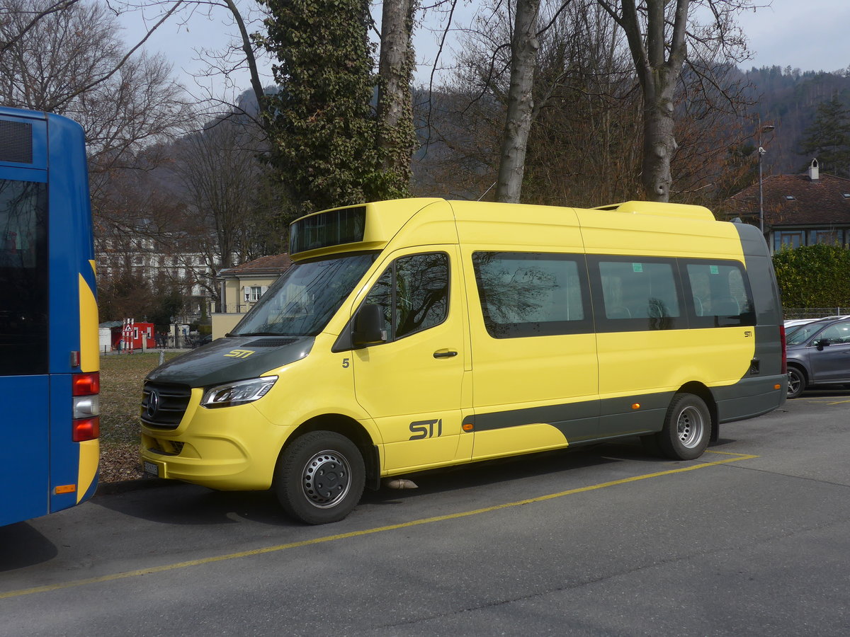(224'051) - STI Thun - Nr. 5/BE 816'005 - Mercedes am 9. M�rz 2021 bei der Schiffl�ndte Thun