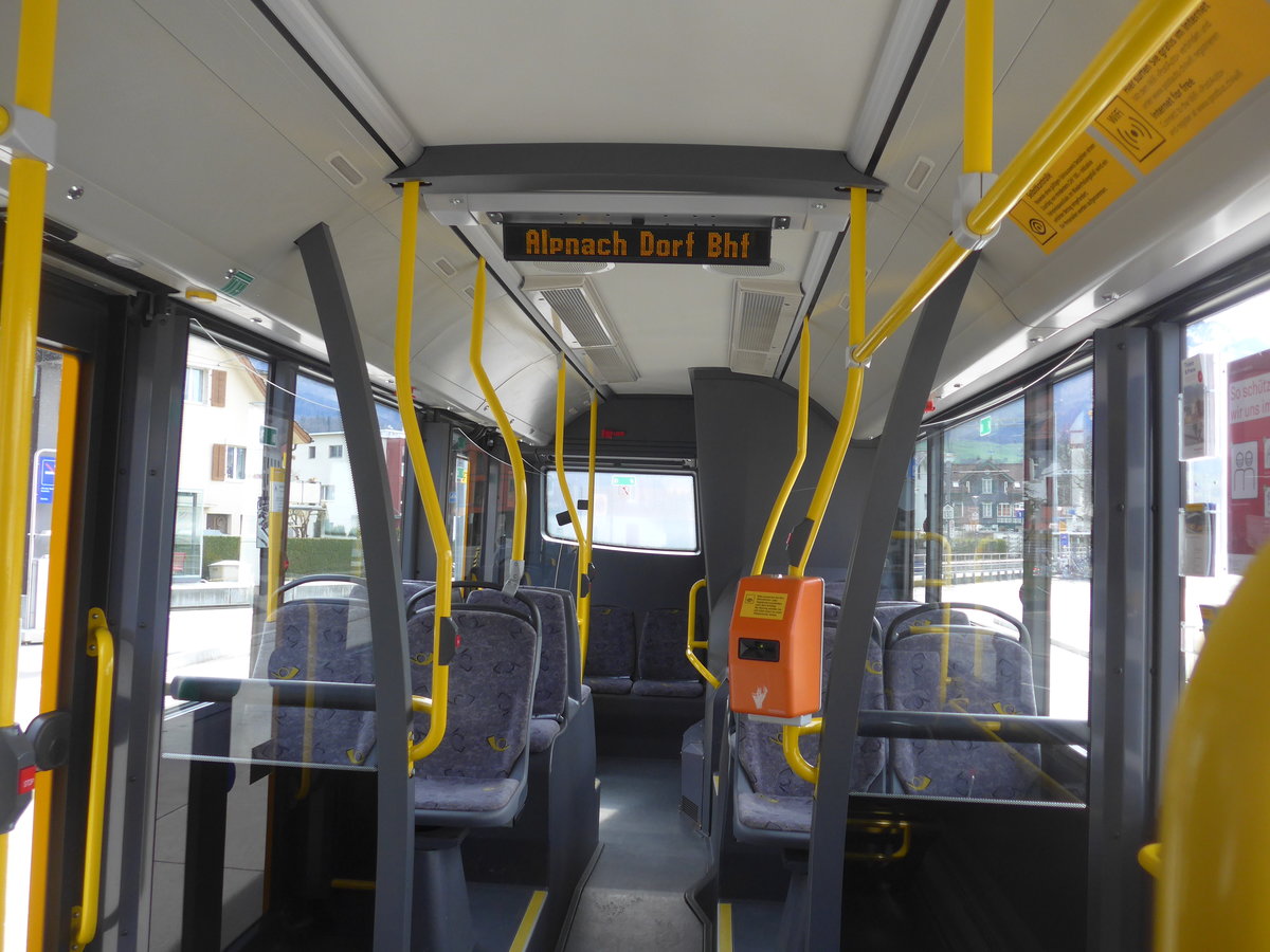 (224'071) - PostAuto Zentralschweiz - Nr. 14/OW 22'255 - VDL am 13. M�rz 2021 beim Bahnhof Sarnen (Innenaufnahme)