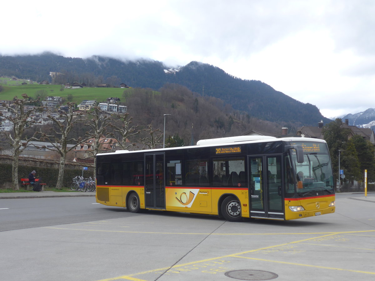 (224'373) - PostAuto Zentralschweiz - Nr. 31/NW 348 - Mercedes (ex Thepra, Stans Nr. 31) am 27. M�rz 2021 beim Bahnhof Sarnen