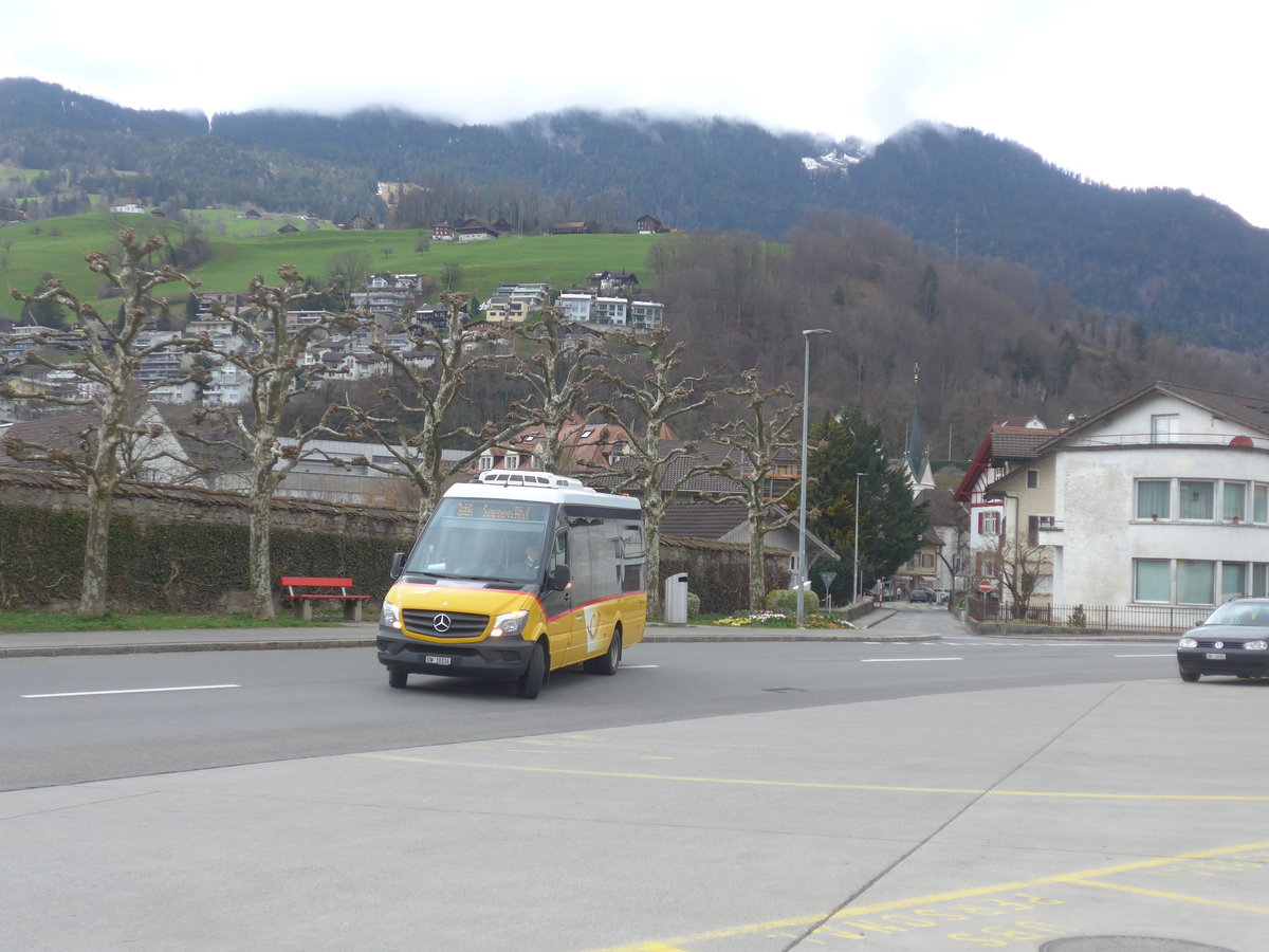 (224'387) - PostAuto Zentralschweiz - Nr. 8/OW 10'314 - Mercedes (ex Dillier, Sarnen Nr. 8) am 27. M�rz 2021 beim Bahnhof Sarnen