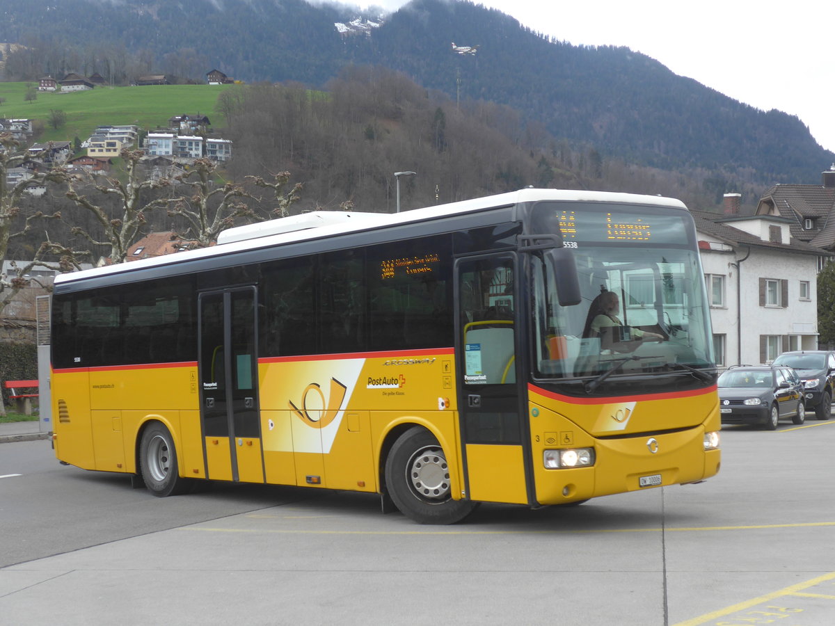 (224'391) - PostAuto Zentralschweiz - Nr. 3/OW 10'006 - Irisbus (ex Dillier, Sarnen Nr. 3) am 27. M�rz 2021 beim Bahnhof Sarnen