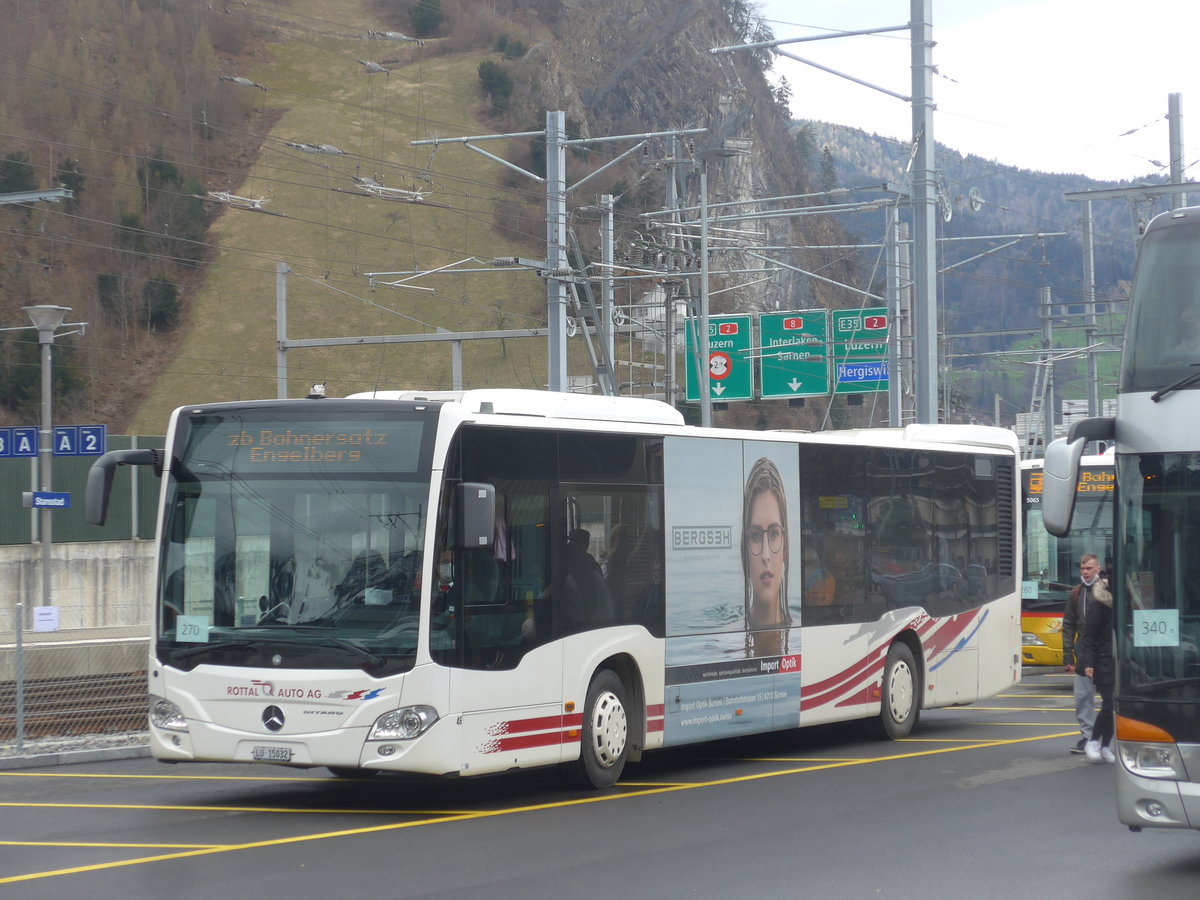 (224'401) - ARAG Ruswil - Nr. 46/LU 15'032 - Mercedes am 27. M�rz 2021 beim Bahnhof Stansstad