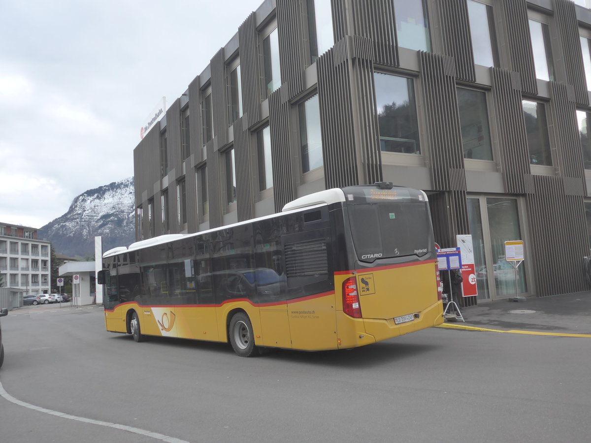 (224'409) - H�fliger, Sursee - Nr. 33/LU 206'424 - Mercedes am 27. M�rz 2021 beim Bahnhof Stansstad