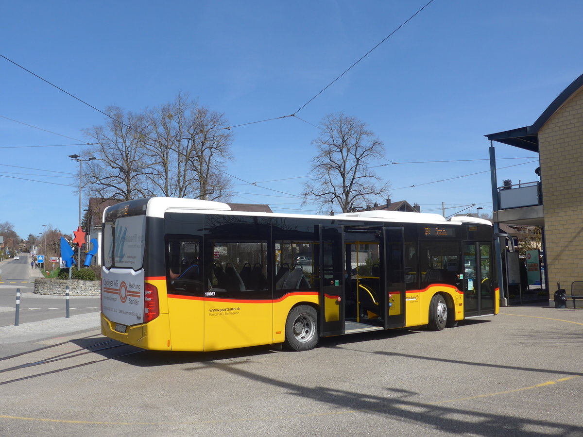 (224'610) - Funi-Car, Biel - NR. EP08/BE 468'290 - Mercedes (ex Eurobus, Bern Nr. 8) am 29. M�rz 2021 beim Bahnhof Ins