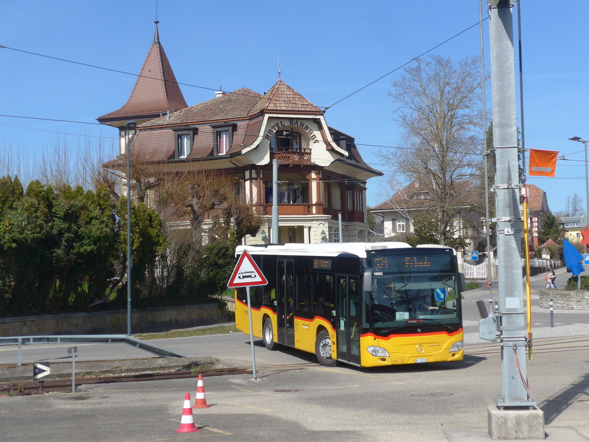 (224'612) - Funi-Car, Biel - NR. EP09/BE 26'781 - Mercedes (ex Eurobus, Bern Nr. 9) am 29. M�rz 2021 beim Bahnhof Ins