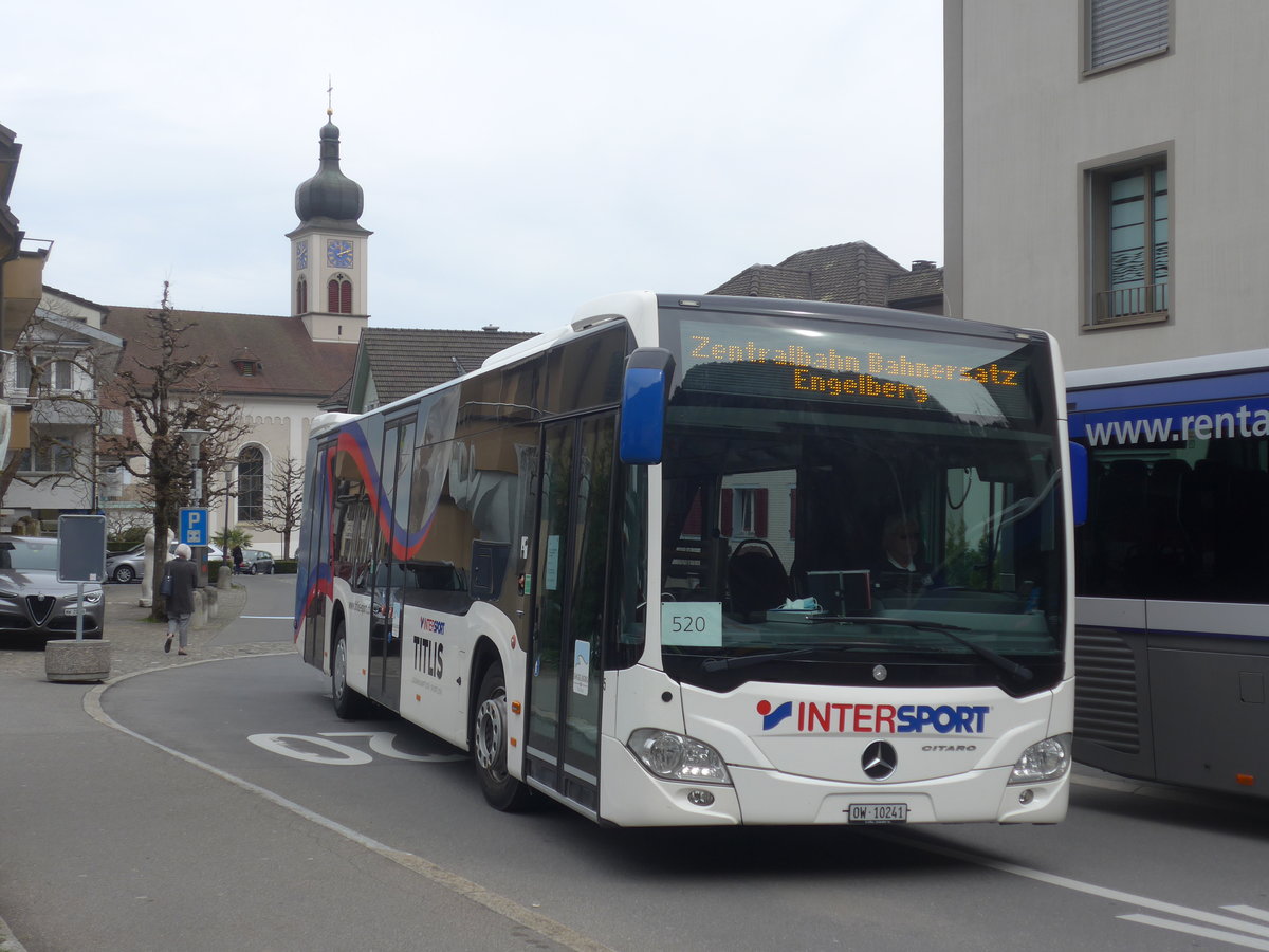 (224'827) - EAB Engelberg - Nr. 5/OW 10'241 - Mercedes (ex VZO Gr�ningen; ex Vorf�hrfahrzeug) am 5. April 2021 beim Bahnhof Hergiswil