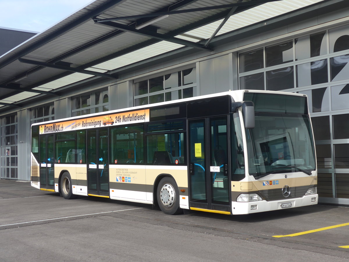 (224'883) - AZZK Zollikon - Nr. 40/ZH 447'040 - Mercedes (ex Welti-Furrer, Z�rich Nr. 92) am 11. April 2021 in Winterthur, EvoBus
