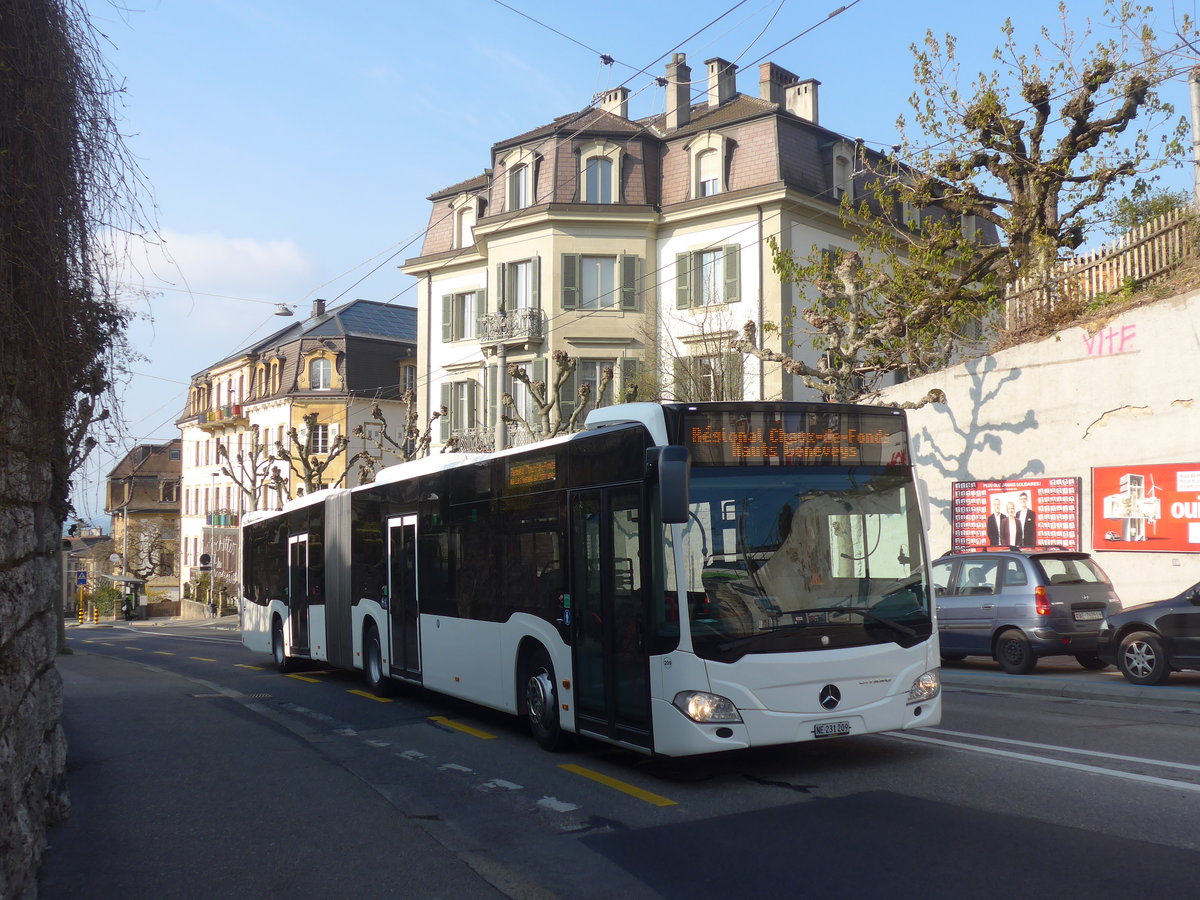 (225'010) - Interbus, Yverdon - Nr. 209/NE 231'209 - Mercedes (ex Gschwindl, A-Wien Nr. 8401) am 17. April 2021 in Neuch�tel, Avenue de la Gare (Einsatz CarPostal)