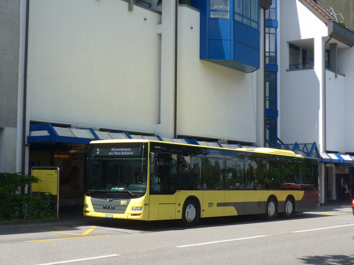 (225'995) - STI Thun - Nr. 189/BE 804'189 - MAN am 23. Juni 2021 in Thun, Postbr�cke