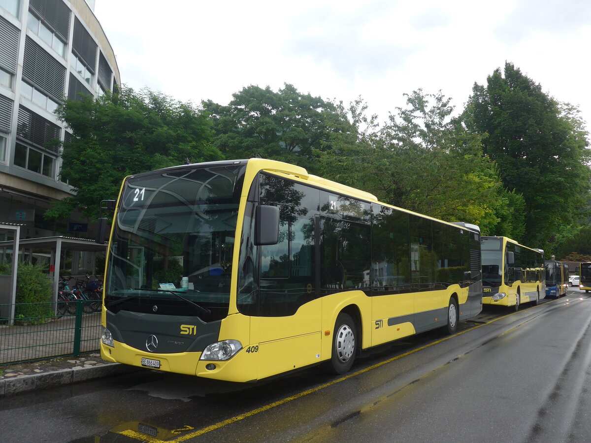 (226'216) - STI Thun - Nr. 409/BE 866'409 - Mercedes am 4. Juli 2021 bei der Schiffl�ndte Thun