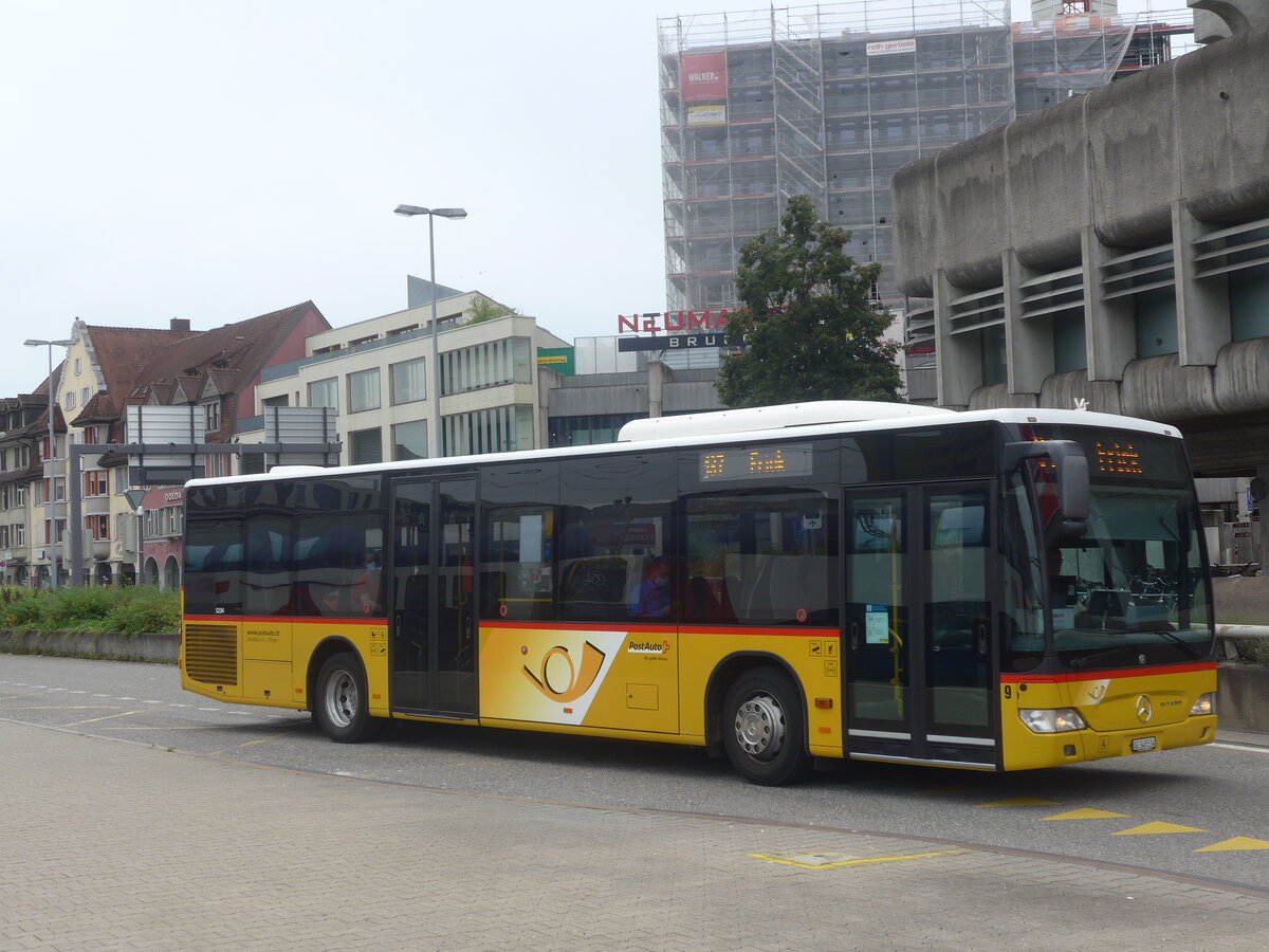 (227'189) - Br�ndli, elfingen - Nr. 9/AG 348'534 - Mercedes am 9. August 2021 beim Bahnhof Brugg