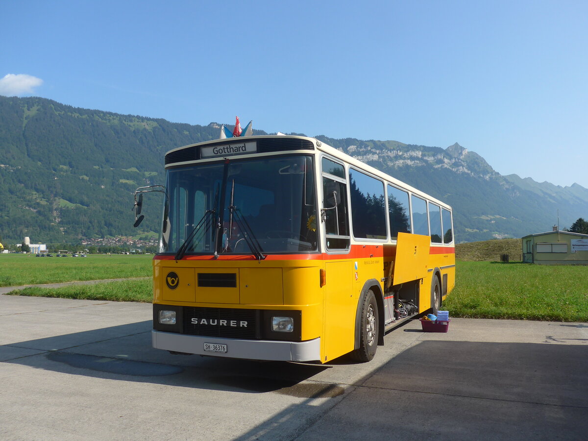 (227'409) - Roth, Z�rich - SH 36'376 - Saurer/T�scher (ex Looser, Elm; ex Mattli, Wassen) am 21. August 2021 in Interlaken, Flugplatz
