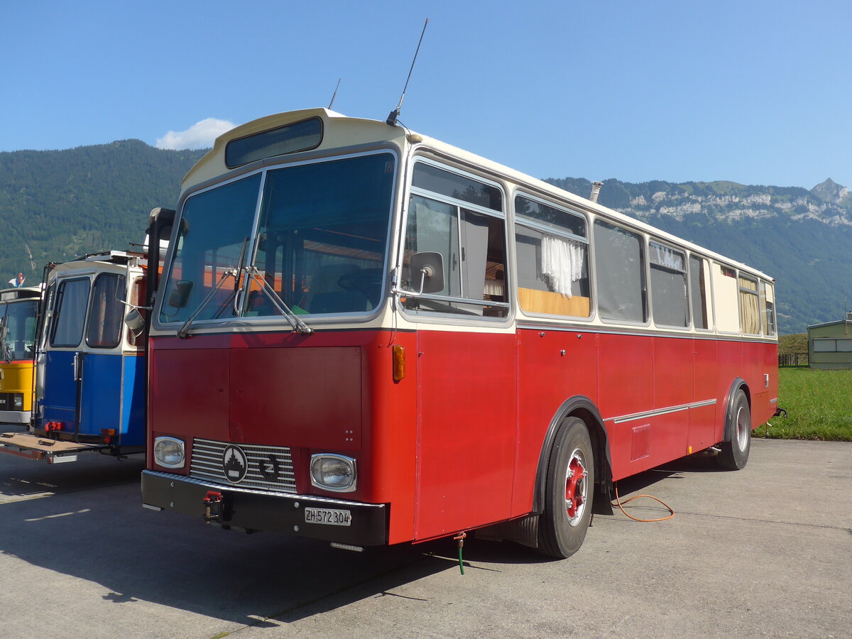 (227'410) - Niederer F., Langwiesen - ZH 572'304 - Saurer/T�scher (ex Sol�r+Fontana, Ilanz) am 21. August 2021 in Interlaken, Flugplatz