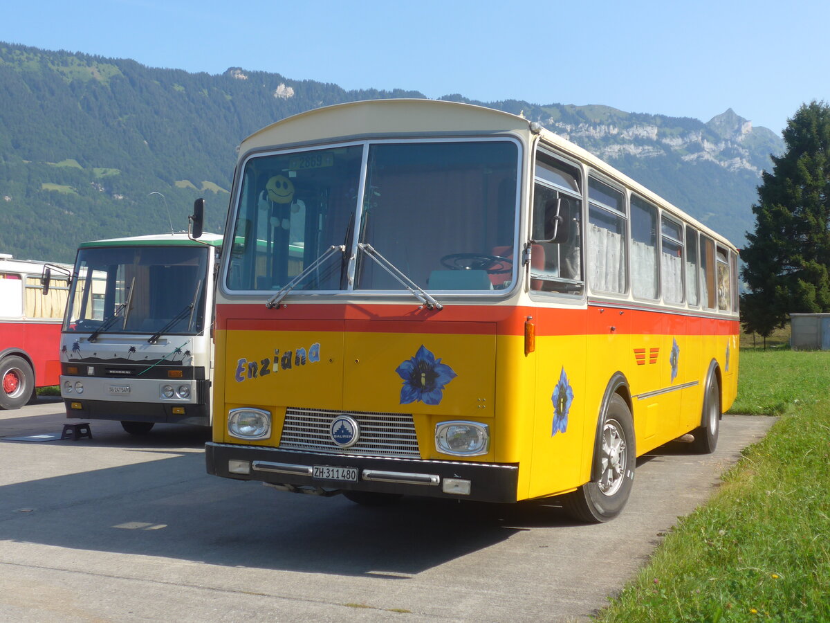 (227'412) - G�hwiler, Birmensdorf - ZH 311'480 - Saurer/T�scher (ex AVG Grindelwald Nr. 12; ex Steiger, Schlatt) am 21. August 2021 in Interlaken, Flugplatz