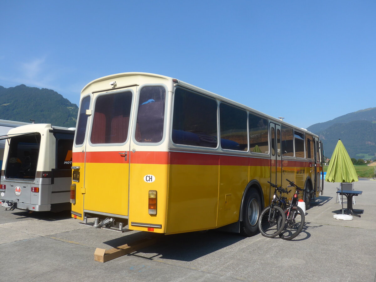 (227'427) - Simoncini, D�llikon - ZH 97'186 - Saurer/T�scher (ex Lambach, Rieden; ex F�ssler, Winterthur; ex Steiger, Schlatt; ex P 24'647) am 21. August 2021 in Interlaken, Flugplatz
