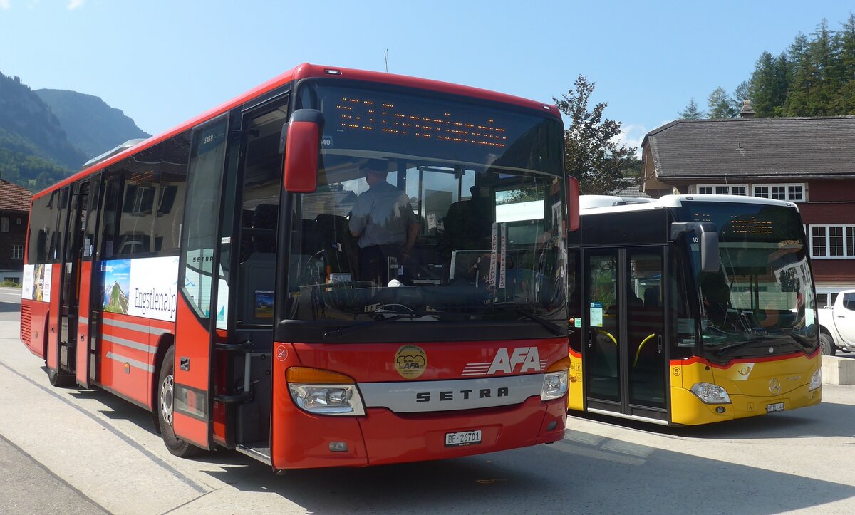 (227'468) - AFA Adelboden - Nr. 24/BE 26'701 - Setra am 21. August 2021 in Innertkirchen, Grimseltor (Einsatz: PostAuto f�r Engstlenalp-Bus)