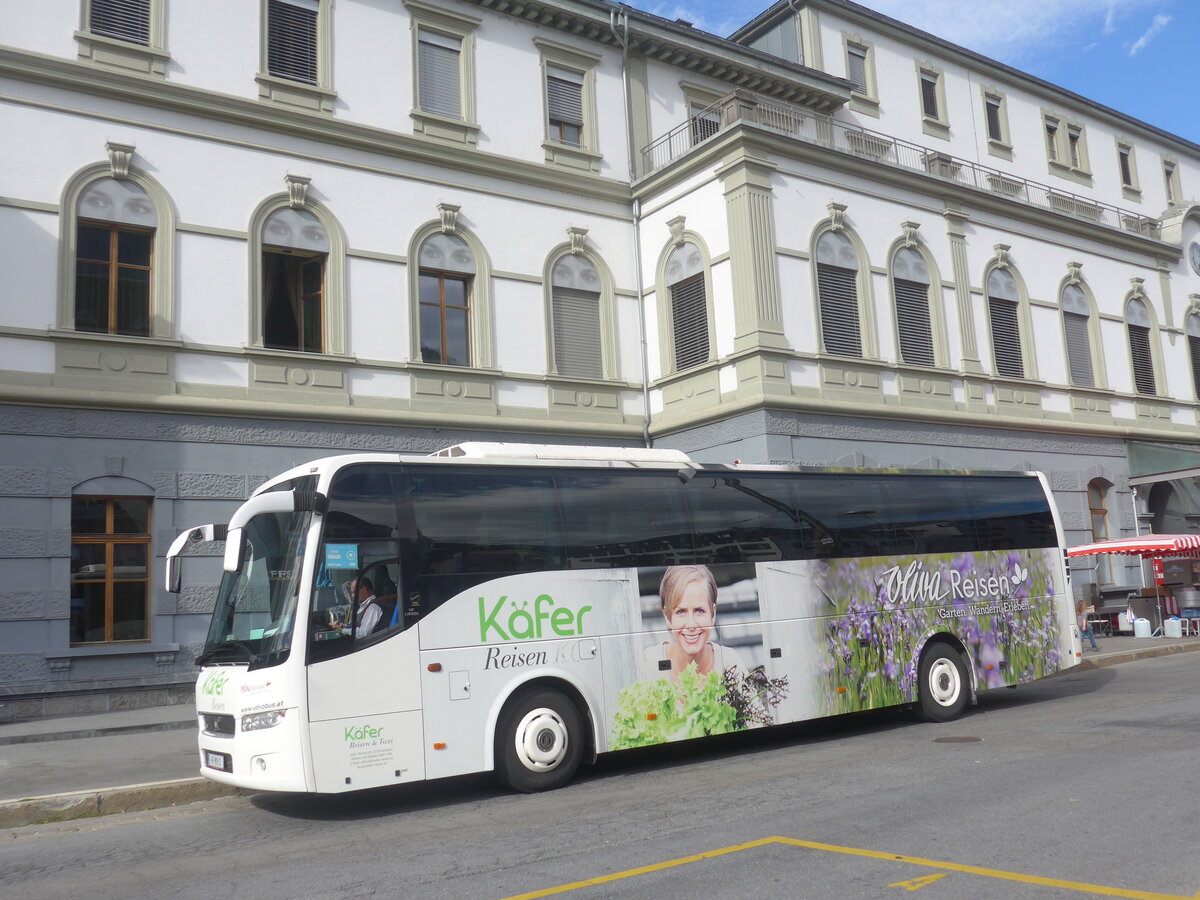 (227'660) - Aus Oesterreich: K�fer-Reisen, Kaindorf - HF KH 2 - Volvo am 29. August 2021 beim Bahnhof Brig