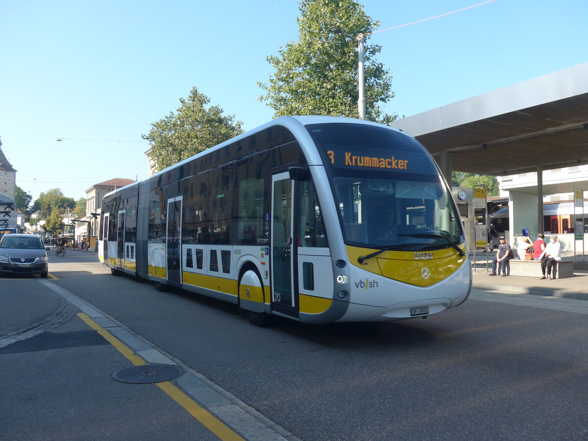 (227'734) - VBSH Schaffhausen - Nr. 20/SH 38'020 - Irizar am 4. September 2021 beim Bahnhof Schaffhausen