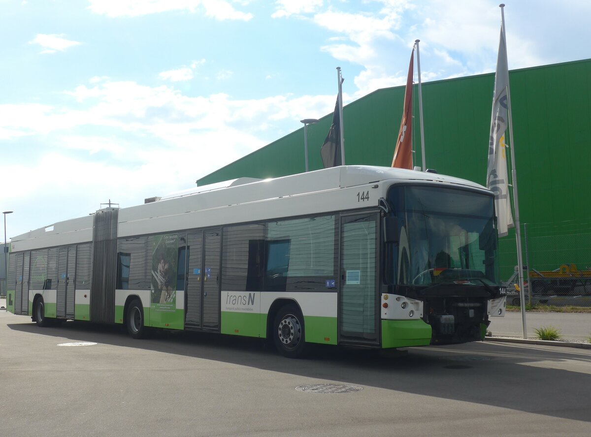 (227'896) - transN, La Chaux-de-Fonds - Nr. 144 - Hess/Hess Gelenktrolleybus (ex TN Neuch�tel Nr. 144) am 5. September 2021 in Kerzers, Interbus
