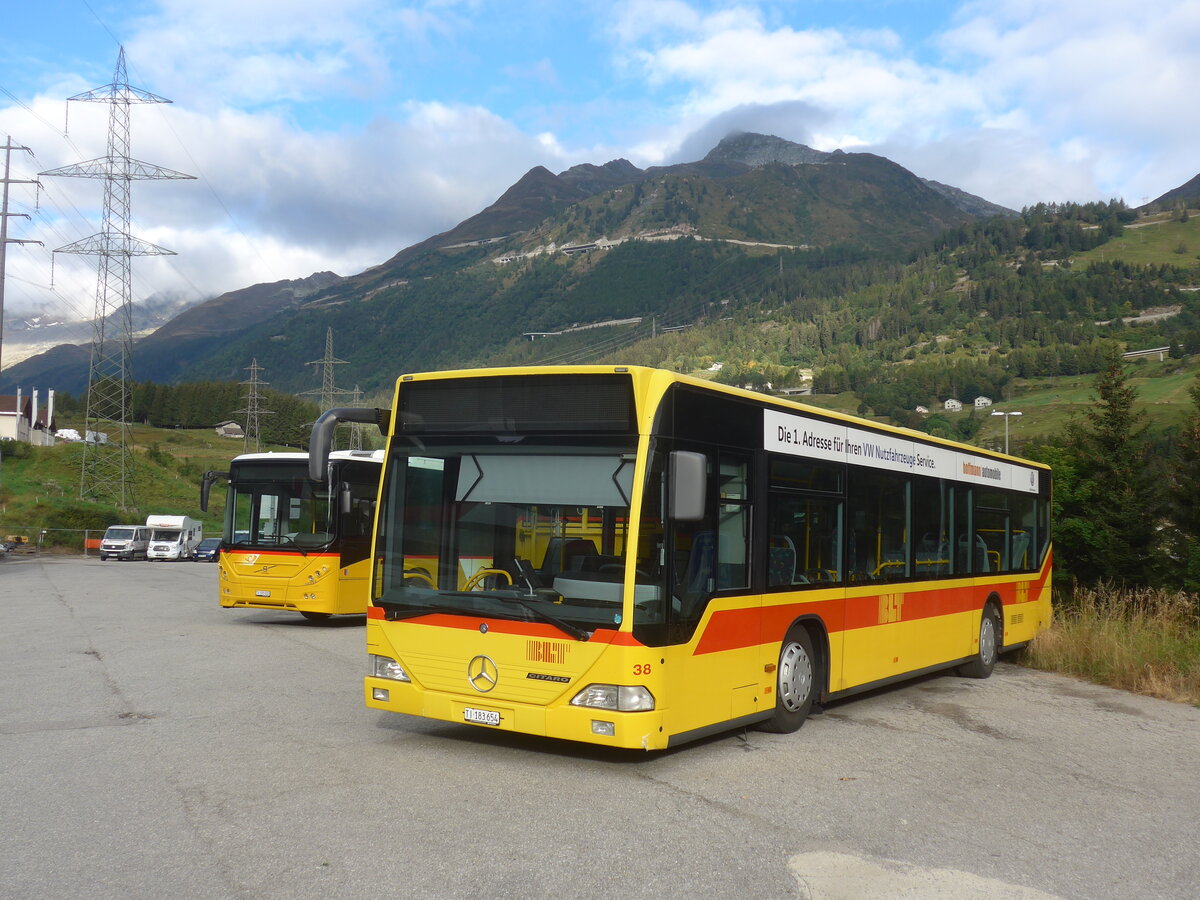 (227'911) - GIOM, Cadempino - Nr. 38/TI 183'654 - Volvo (ex Meyer, G�schenen; ex BLT Oberwil Nr. 38) am 11. September 2021 in Airolo, Bivio per Nante