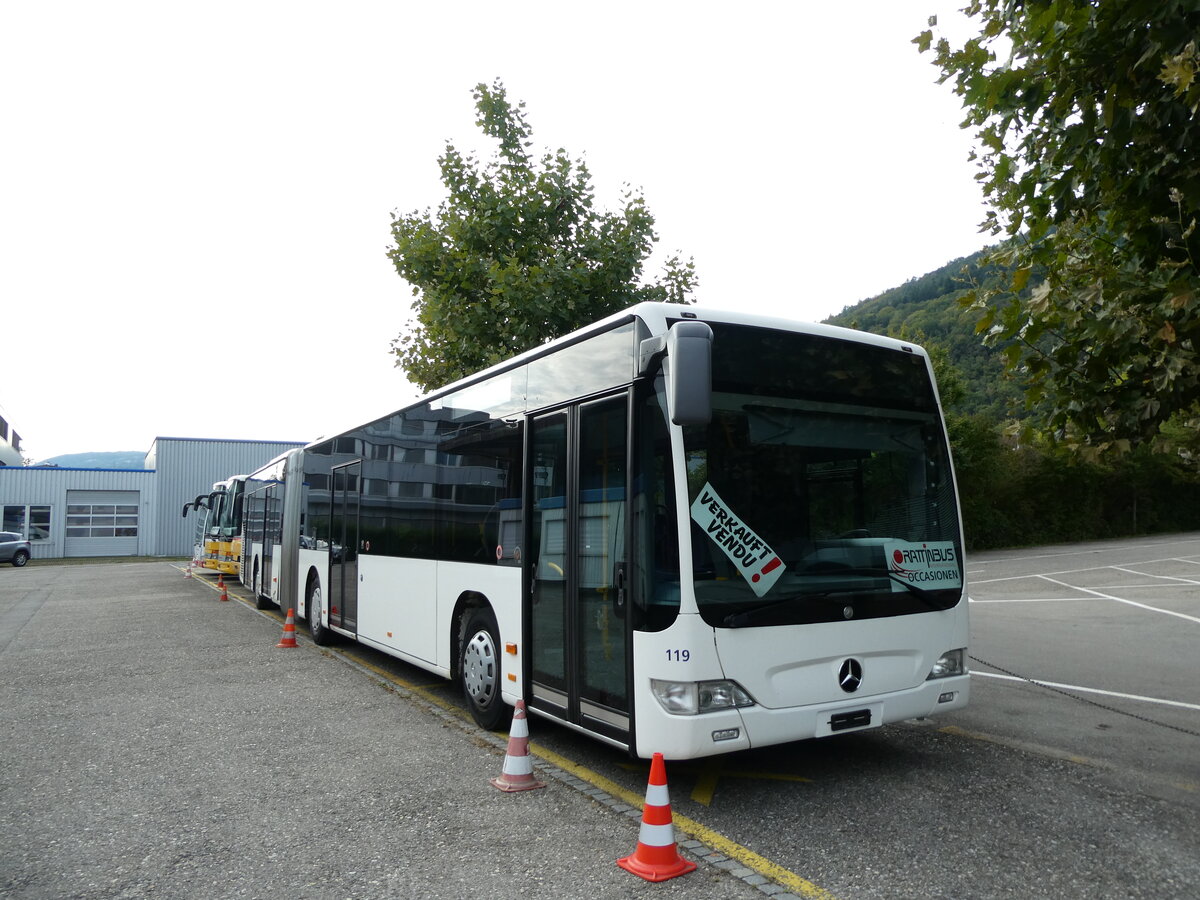 (228'298) - VZO Gr�ningen - Nr. 119 - Mercedes am 25. September 2021 in Biel, Rattinbus