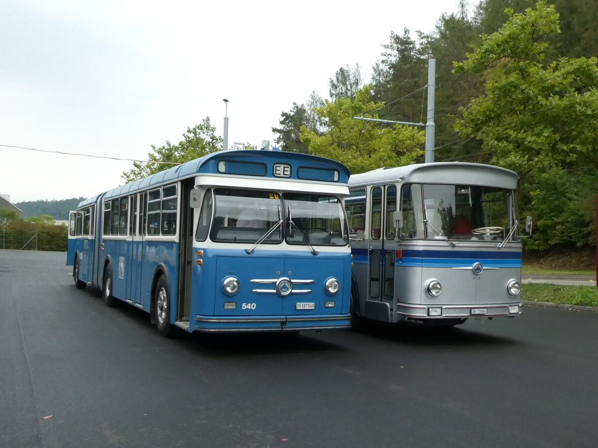 (228'363) - VBZ Z�rich (TMZ) - Nr. 540/ZH 187'540 - Saurer/Saurer (ex Nr. 7540; ex Nr. 540) am 26. September 2021 in Schaffhausen, Busdepot VBSH