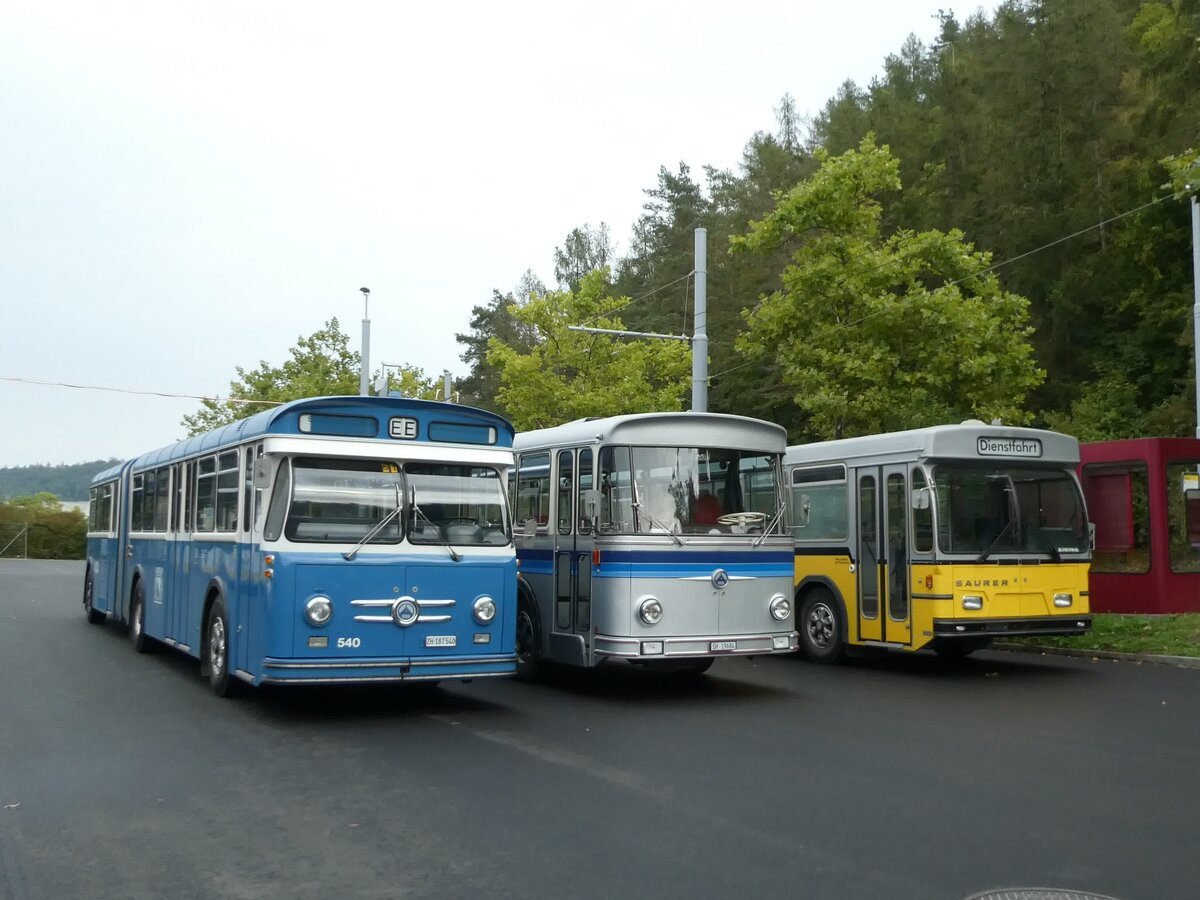 (228'385) - VBZ Z�rich (TMZ) - Nr. 540/ZH 187'540 - Saurer/Saurer (ex Nr. 7540; ex Nr. 540) am 26. September 2021 in Schaffhausen, Depot VBSH