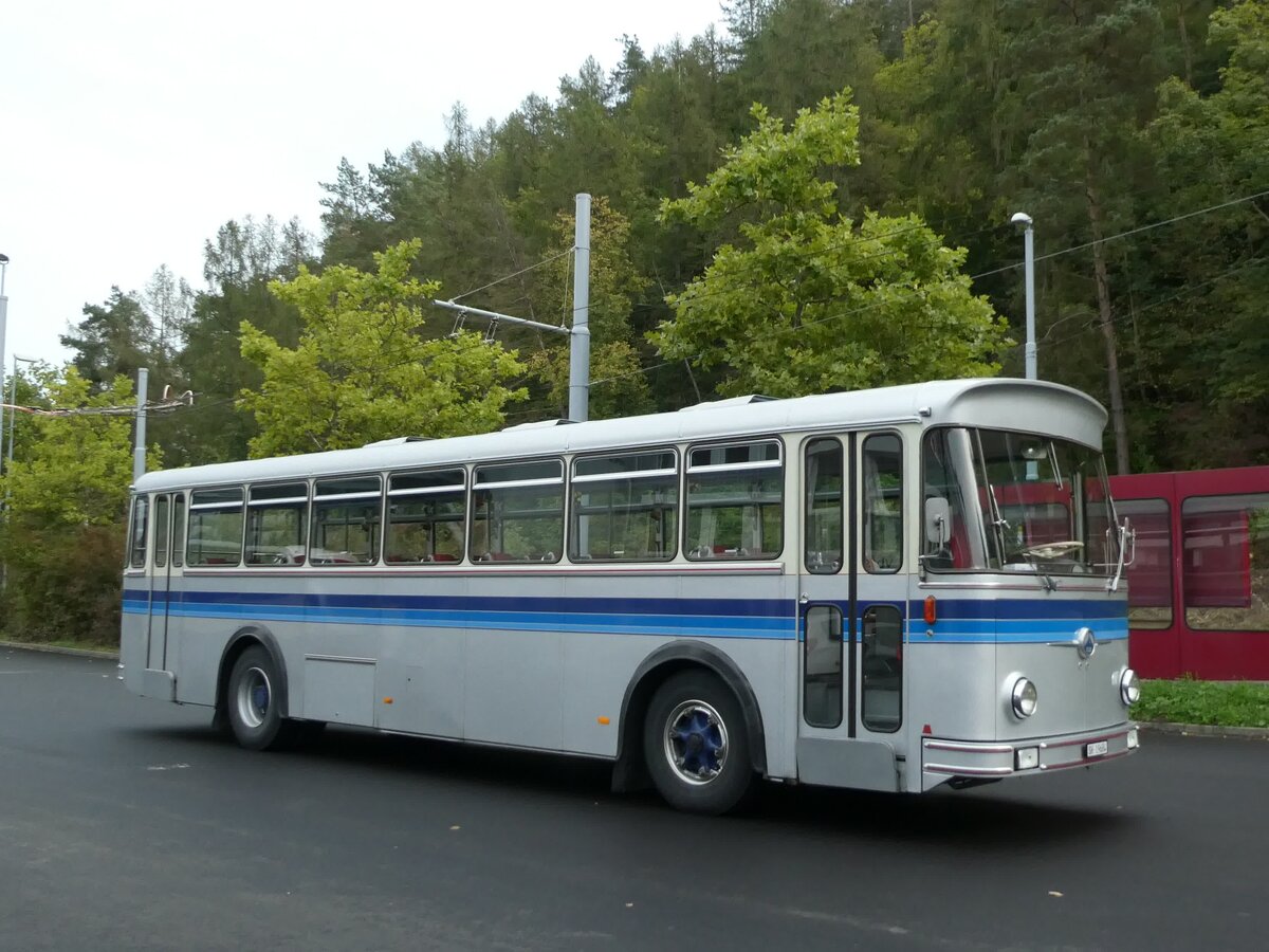 (228'386) - Borer, Neuhausen - SH 19'684 - Saurer/T�scher (ex Sch�ttler, D-K�ln; ex Braun, D-M�nster; ex Schmid, Hemishofen; ex Br�tsch, B�ttenhard; ex ASS Schleitheim Nr. 8) am 26. September 2021 in Schaffhausen, Depot VBSH