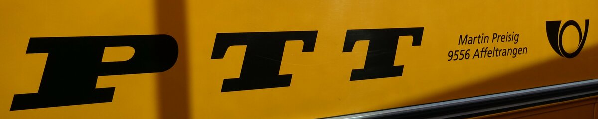(228'540) - Beschriftung - PTT Martin Preisig 9555 Affeltrangen - am 2. Oktober 2021 in N�fels, FBW-Museum