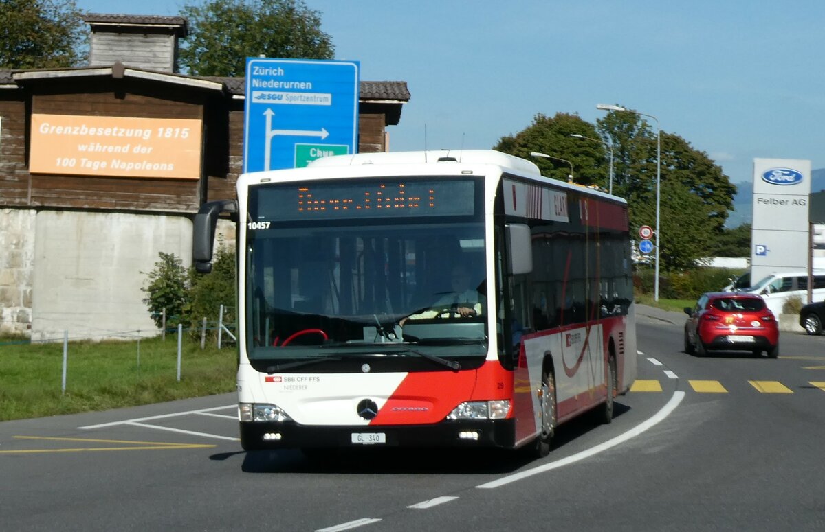 (228'570) - Niederer, Filzbach - Nr. 29/GL 340 - Mercedes am 2. Oktober 2021 in N�fels, Sch�negg