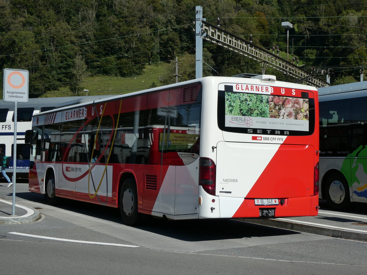 (228'577) - Niederer, Filzbach - Nr. 26/GL 348 - Setra am 2. Oktober 2021 beim Bahnhof Ziegelbr�cke