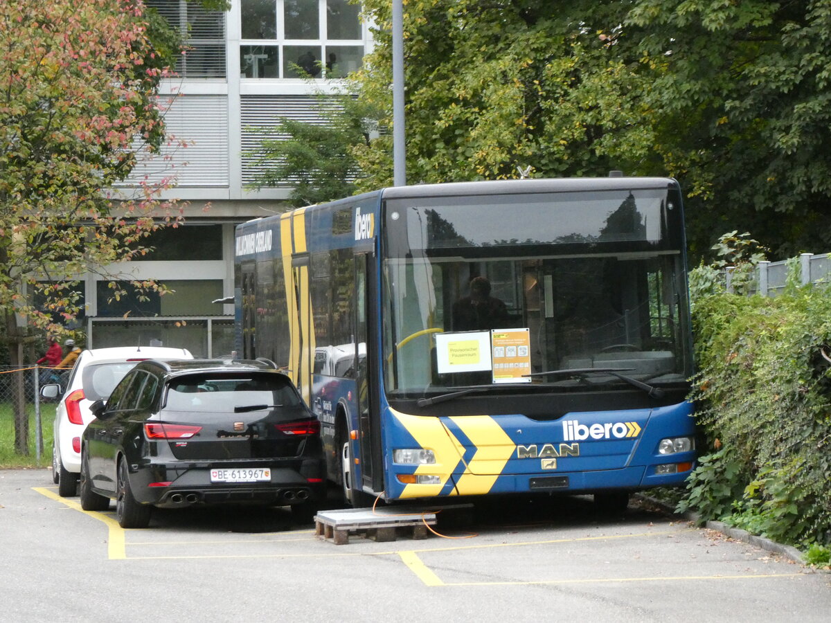 (228'744) - STI Thun - Nr. 128 - MAN am 9. Oktober 2021 bei der Schiffl�ndte Thun