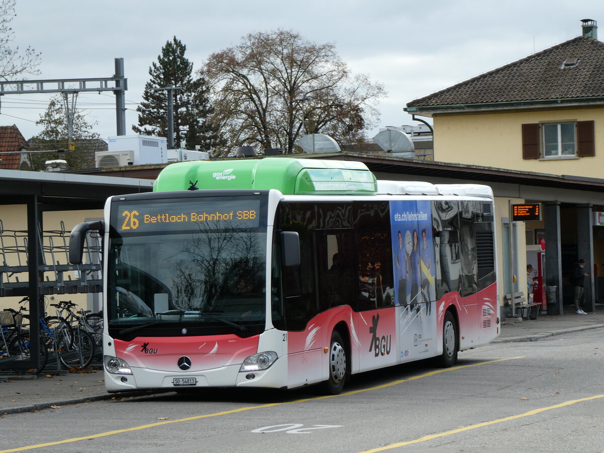 (230'160) - BGU Grenchen - Nr. 21/SO 54'813 - Mercedes am 8. November 2021 beim Bahnhof Grenchen S�d