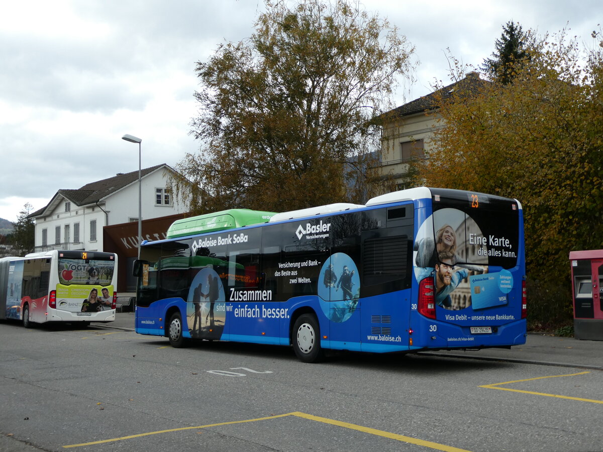 (230'168) - BGU Grenchen - Nr. 30/SO 29'435 - Mercedes am 8. November 2021 beim Bahnhof Grenchen S�d