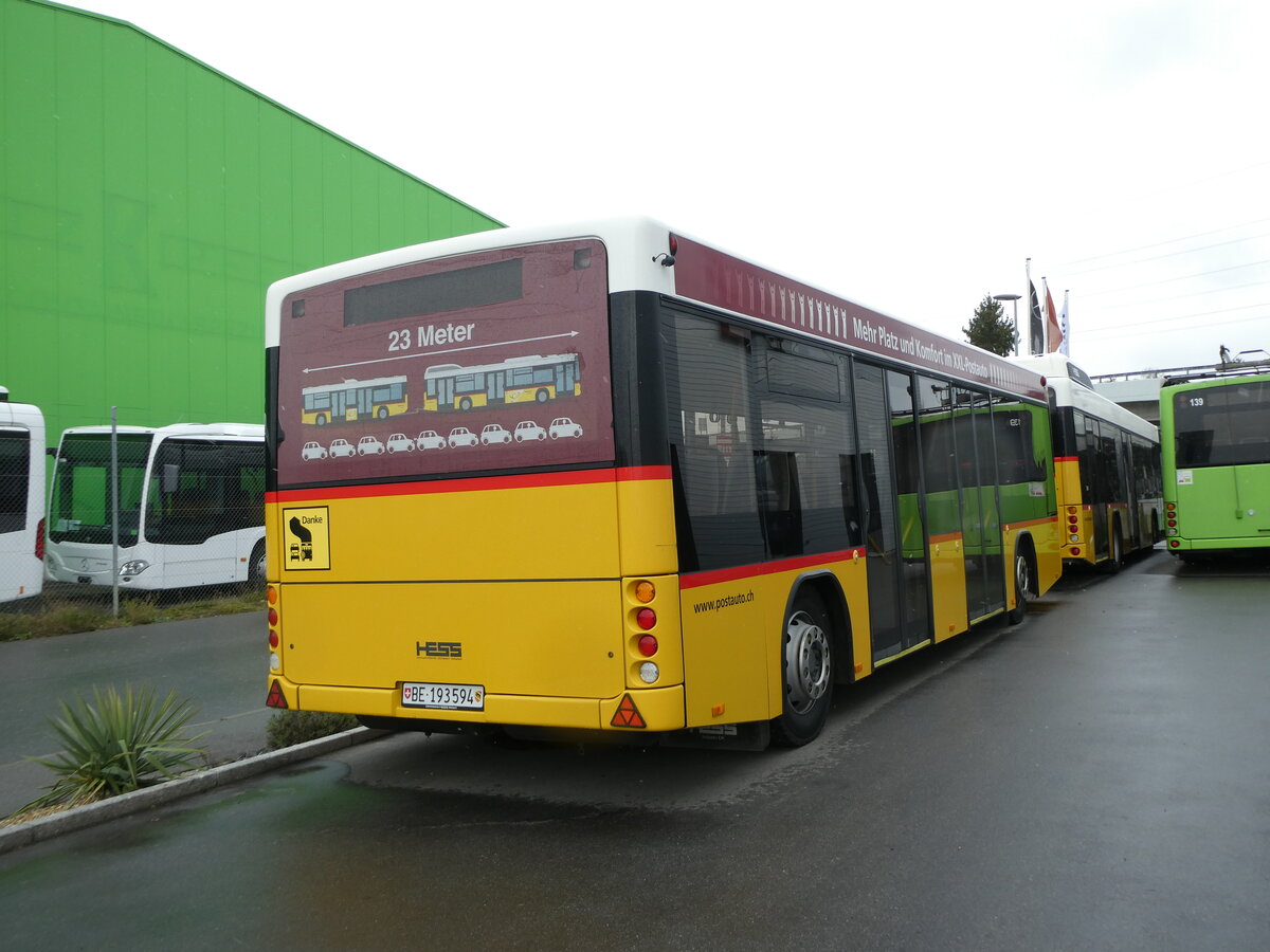 (231'007) - PostAuto Bern - BE 193'594 - Lanz+Marti/Hess Personenanh�nger (ex Klopfstein, Laupen) am 28. November 2021 in Kerzers, Interbus