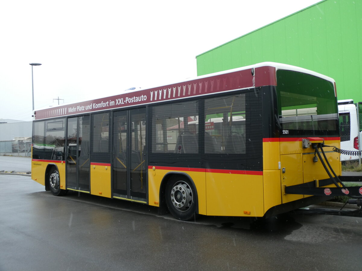 (231'031) - PostAuto Bern - BE 193'594 - Lanz+Marti/Hess Personenanh�nger (ex Klopfstein, Laupen) am 28. November 2021 in Kerzers, Interbus