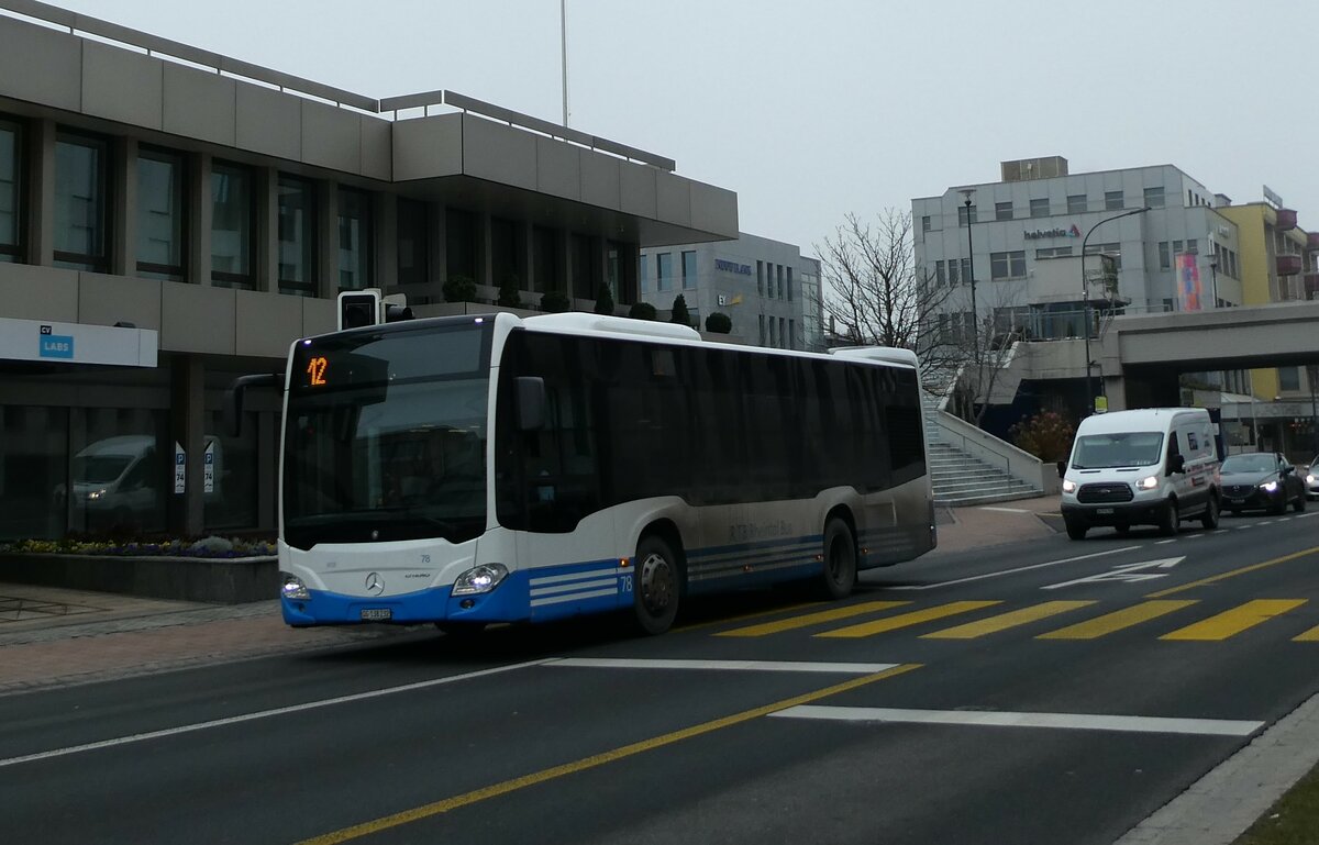 (231'334) - Aus der Schweiz: RTB Altst�tten - Nr. 78/SG 138'232 - Mercedes am 15. Dezember 2021 in Vaduz, Post