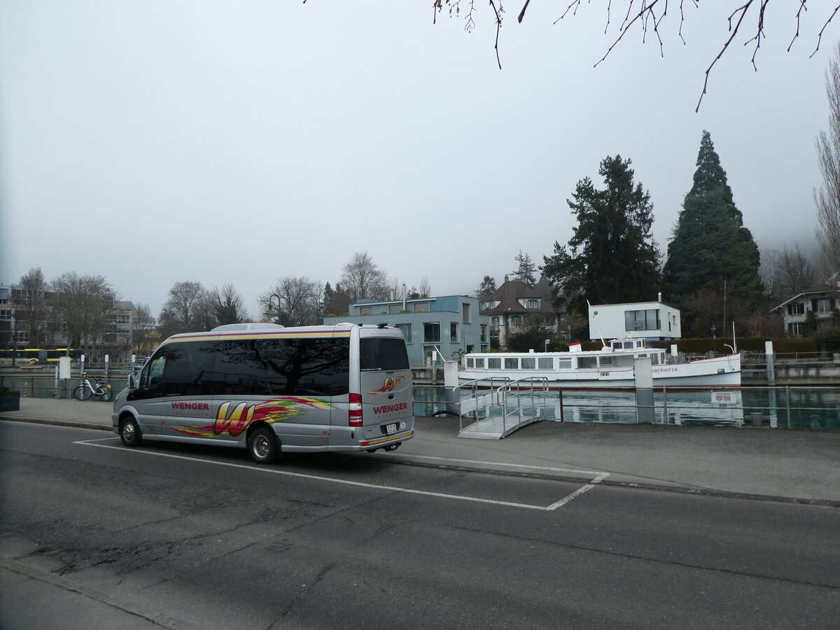 (232'022) - Wenger, Interlaken - Nr. 2/BE 483'462 - Mercedes am 15. Januar 2022 bei der Schiffl�ndte Thun