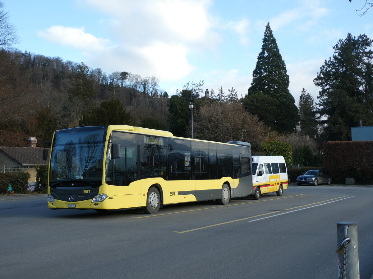 (232'249) - STI Thun - Nr. 407/BE 838'407 - Mercedes am 21. Januar 2022 bei der Schiffl�ndte Thun