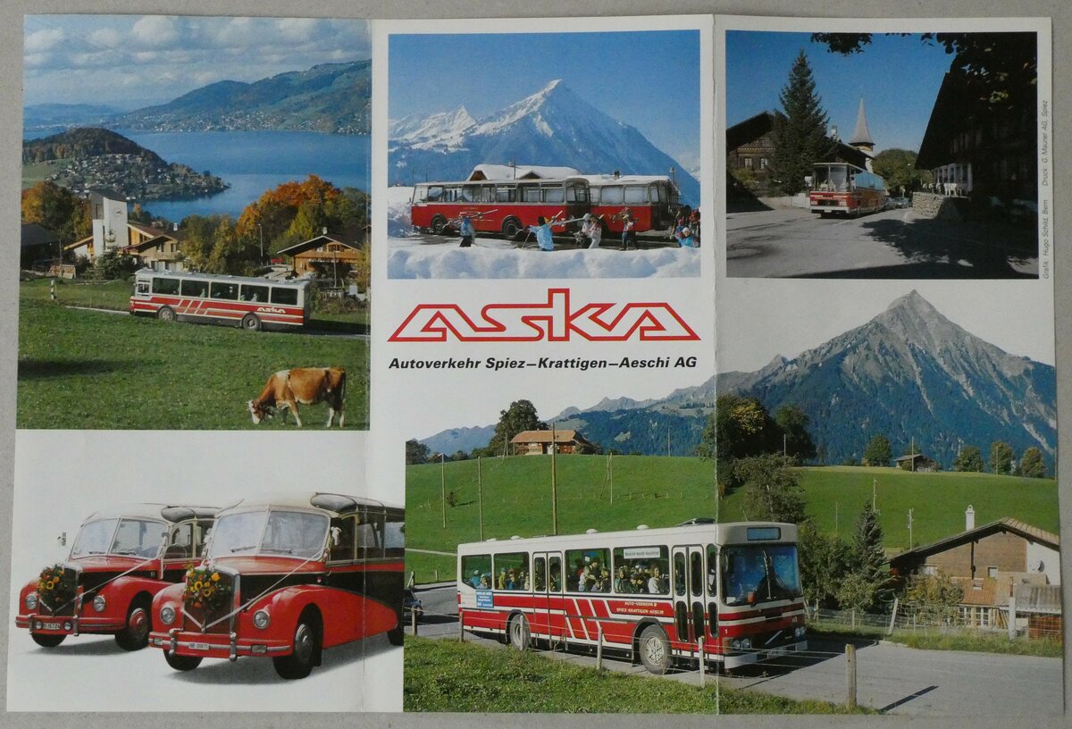 (232'412) - ASKA-Reiseprospekt um 1992 am 24. Januar 2022 in Thun (R�ckseite)