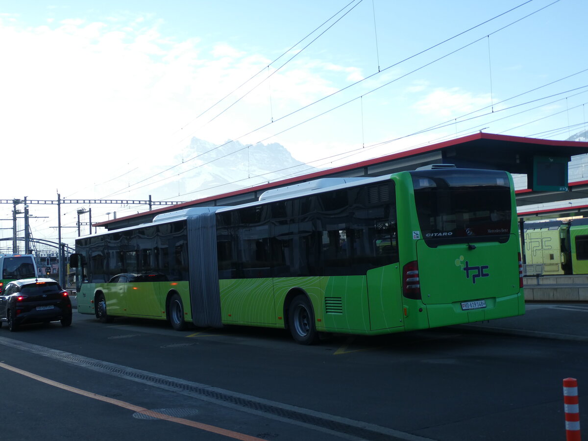 (232'432) - TPC Aigle - Nr. 305/VD 619'148 - Mercedes (ex H�rmann&S�hne, D-Hamburg) am 29. Januar 2022 beim Bahnhof Aigle