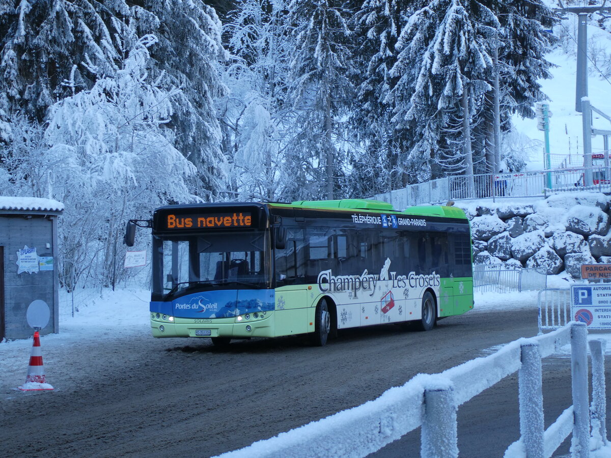(232'461) - TPC Aigle - Nr. 450/VS 353'316 - Solaris (ex Nr. 17) am 29. Januar 2022 in Champ�ry, Petit Paradis