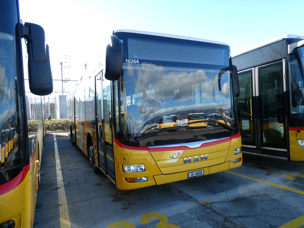 (232'509) - TSPG Saignel�gier - JU 6658 - MAN am 30. Januar 2022 in Yverdon, Postgarage