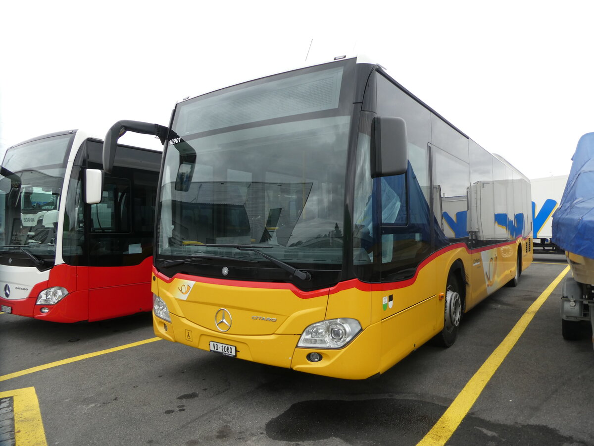(232'701) - CarPostal Ouest - VD 1080 - Mercedes (ex TPB, S�deilles) am 6. Februar 2022 in Kerzers, Interbus