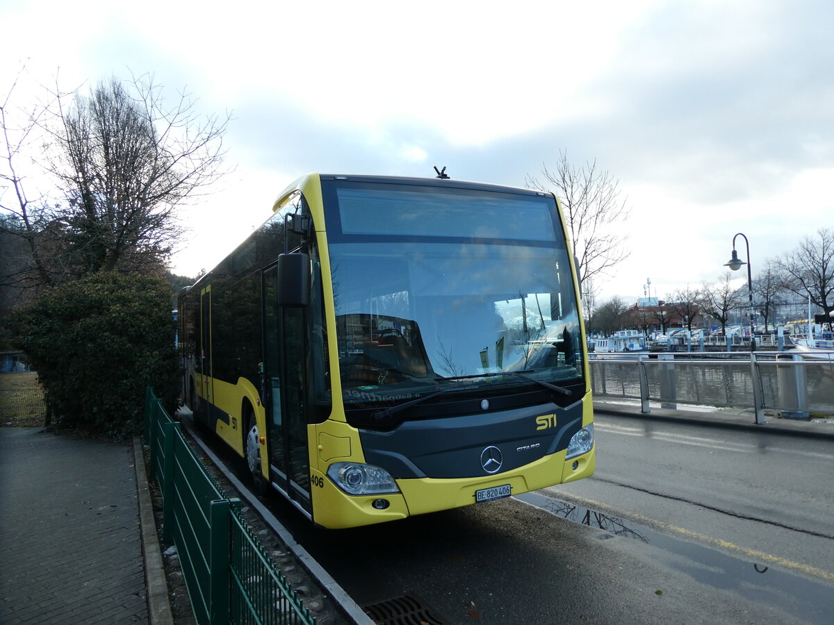 (232'741) - STI Thun - Nr. 406/BE 820'406 - Mercedes am 7. Februar 2022 bei der Schiffl�ndte Thun