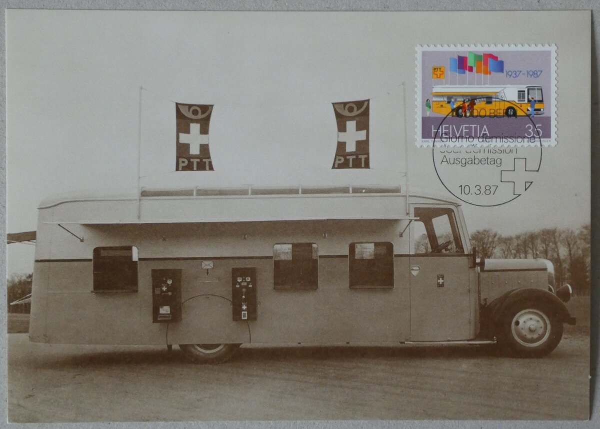 (232'751) - PTT-Maximumkarte vom 10. M�rz 1987 am 7. Februar 2022 in Thun