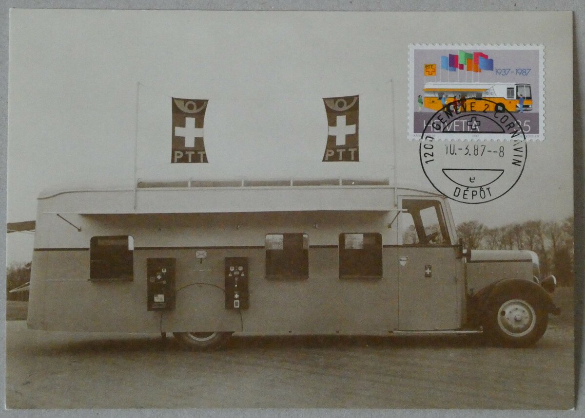 (232'811) - PTT-Maximumkarte vom 10. M�rz 1987 am 13. Februar 2022 in Thun
