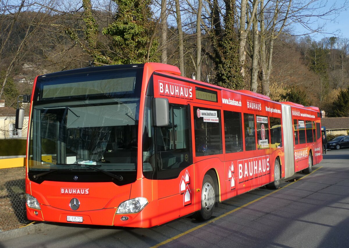 (232'983) - STI Thun - Nr. 707/BE 835'707 - Mercedes am 19. Februar 2022 bei der Schiffl�ndte Thun