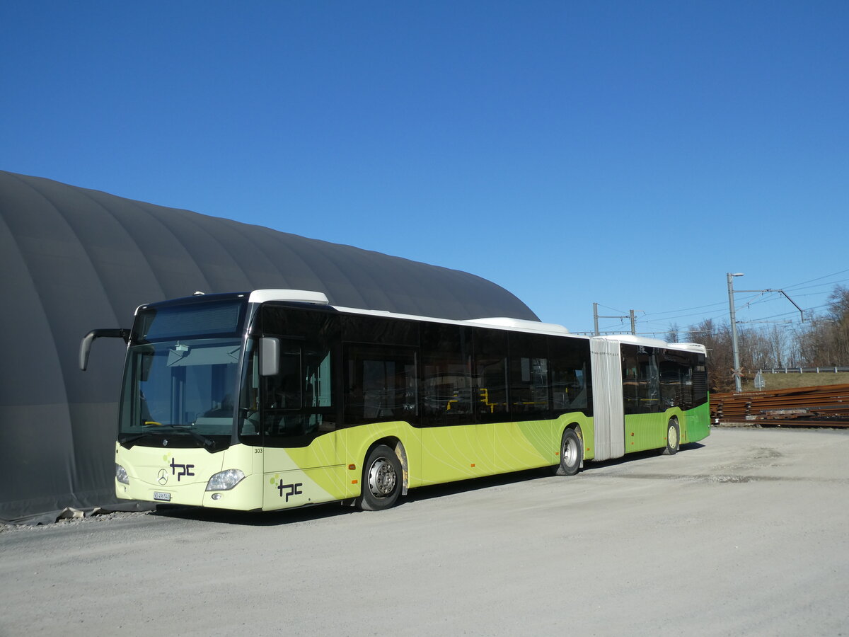 (233'137) - TPC Aigle - Nr. 303/VD 496'540 - Mercedes (ex PostAuto Bern Nr. 633) am 26. Februar 2022 in Aigle, D�p�t